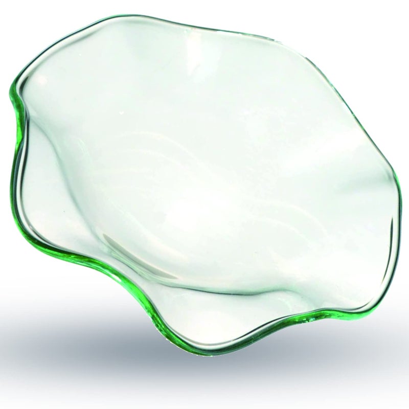 LYMGS 4.5"" Replacement Flounces Oil Warmer Dish  115mm Ruffle Edge Wax Melt Warmer Liner Glass Dish  Candle Warmer Bowl Plate Wax Tray for Scented Wax Aroma Therapy Lamp  1 Pack - Image 1